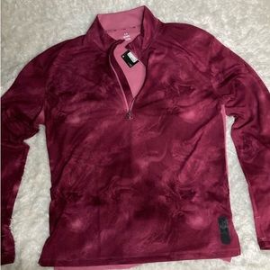 Under Armour Mystic Rose Mens 1/4 Zip Performance Shirt Anti Odor Tech Sz Large